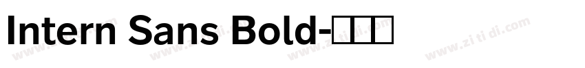 Intern Sans Bold字体转换